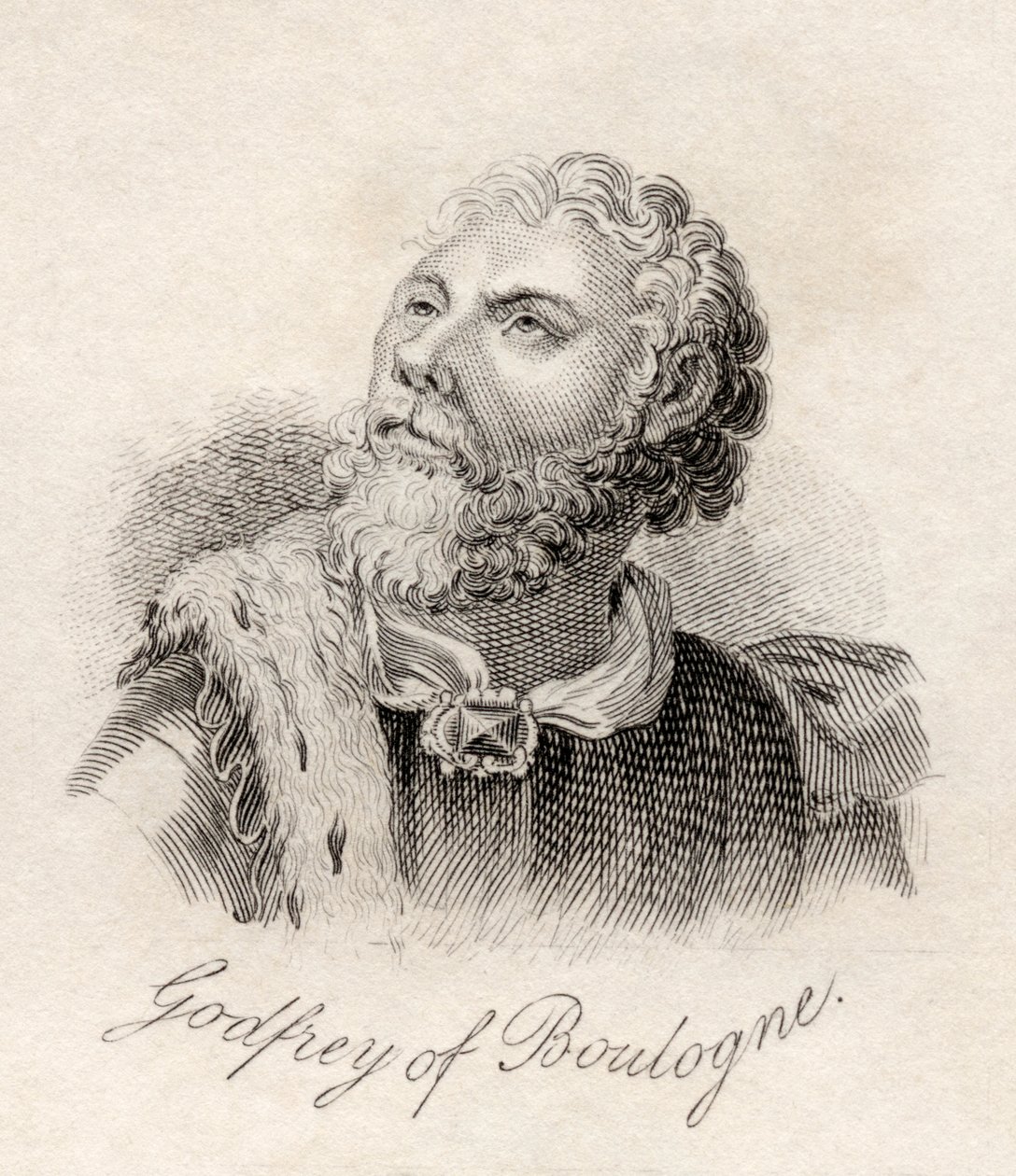 Godfrey z Bouillon, ze „Słownika historycznego Krabba”, opublikowanego w 1825 r. autorstwa English School
