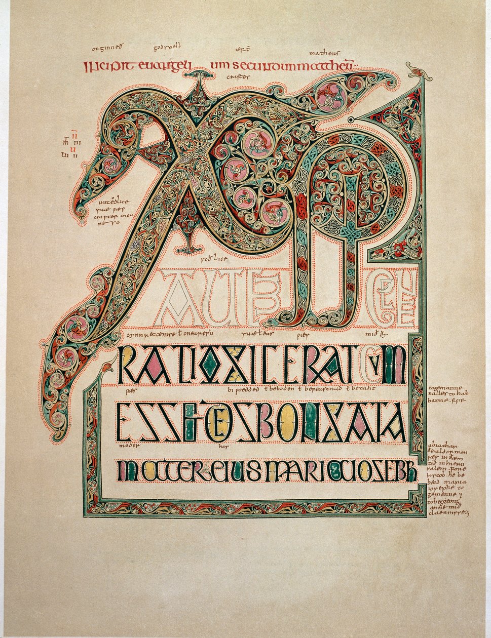 Ewangelia według św. Mateusza, strona drugiego Incipitu (1 autorstwa English School