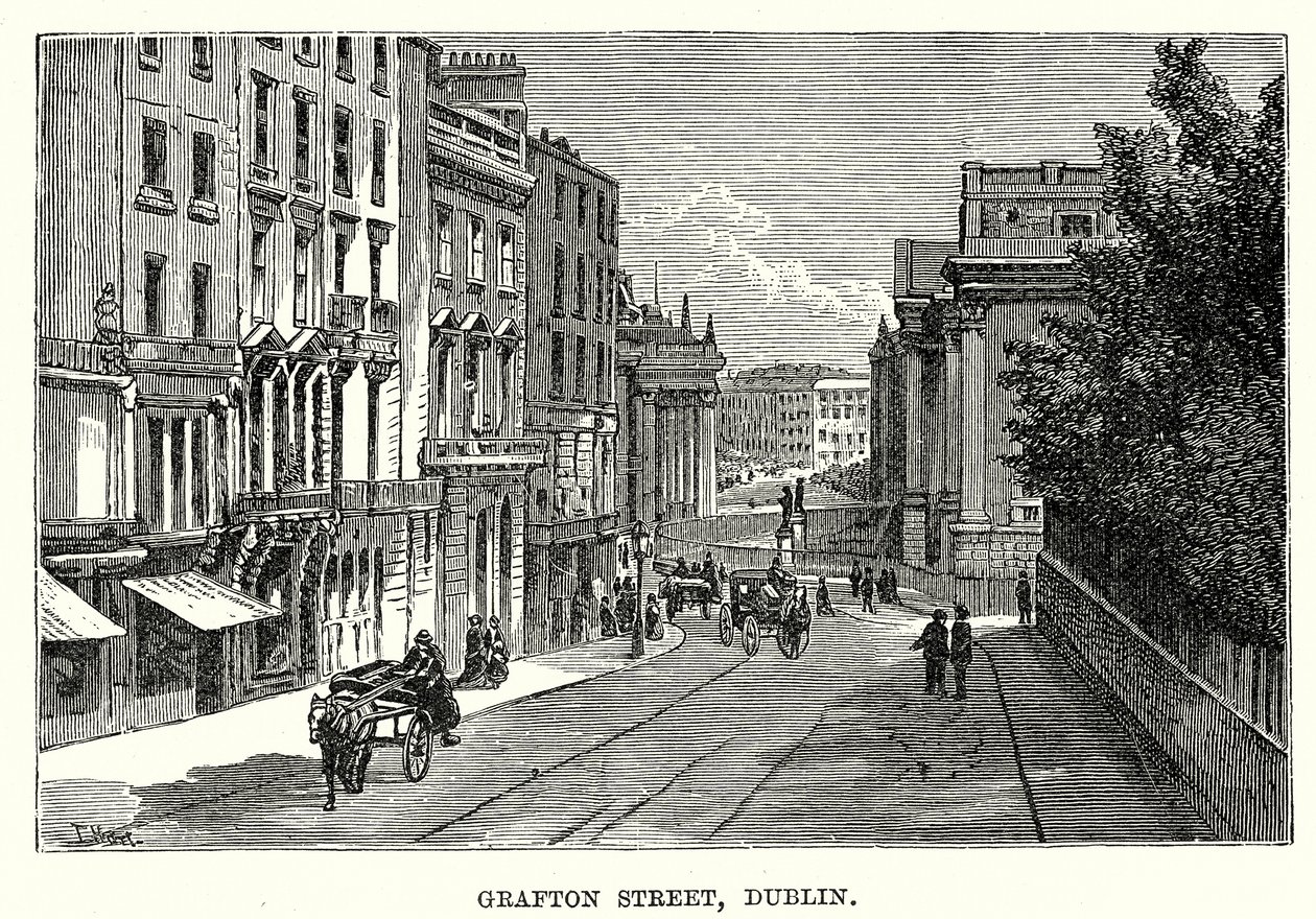 Grafton Street, Dublin (grawerunek) autorstwa English School