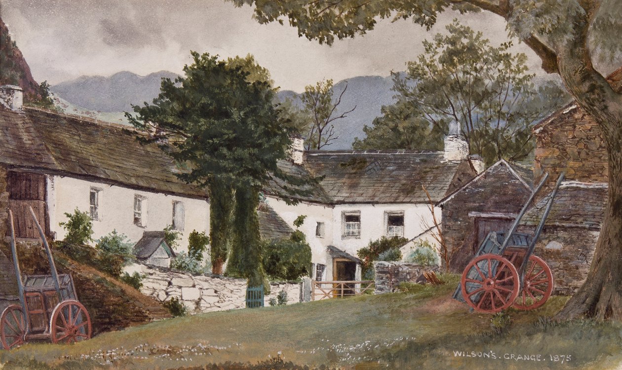 Grange over Sands: ?Wilson? Farma, Lindale, 1875 autorstwa English School
