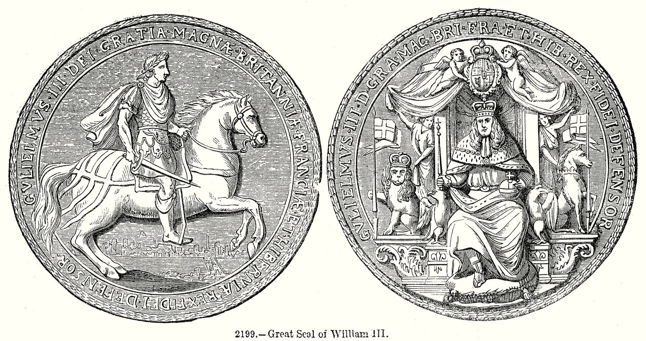 Wielka transakcja Wilhelma III (rycina) autorstwa English School