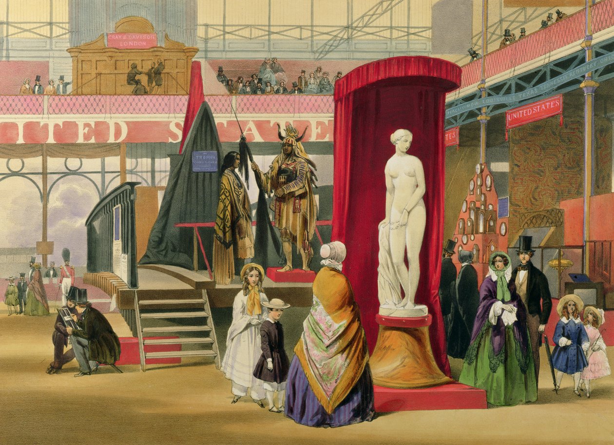 Wielka Wystawa, 1851: stoisko amerykańskie autorstwa English School