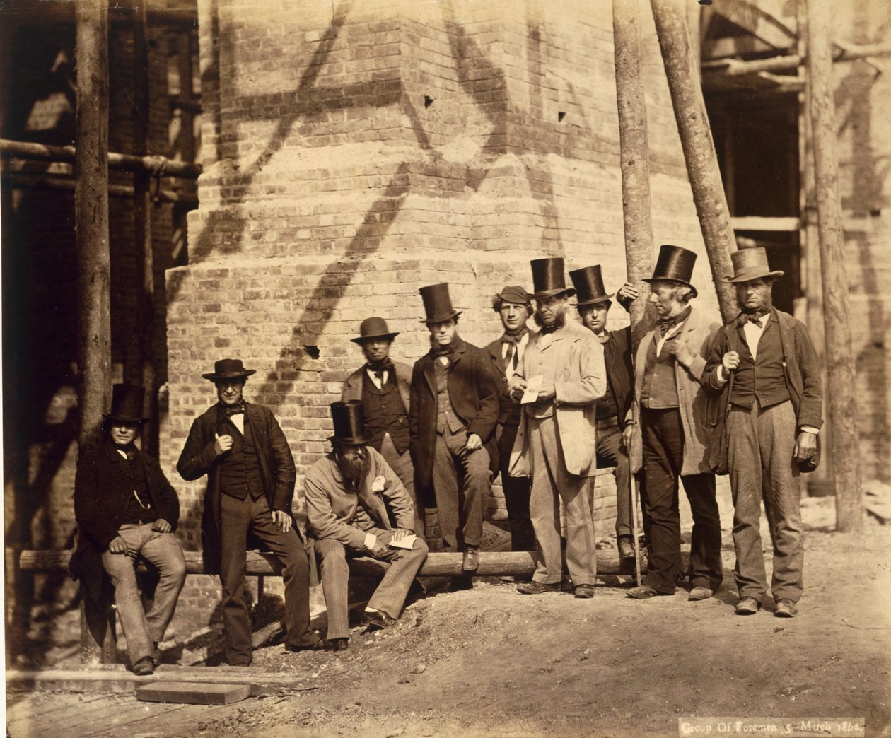 Grupa brygadzistów, 1862 autorstwa English School