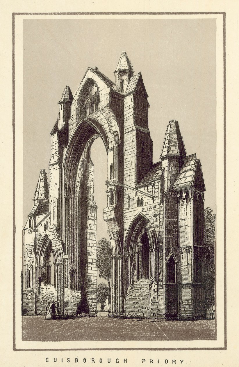 Guisborough Priory (litografia) autorstwa English School