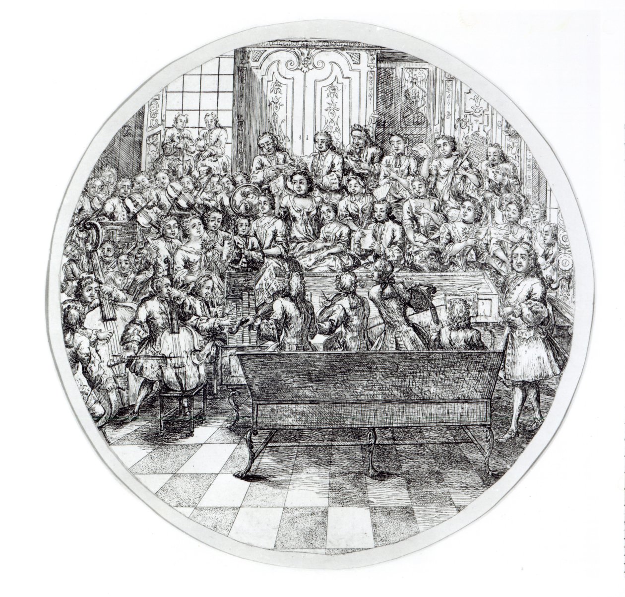 Handel prowadzący oratorium, ok. 1740 autorstwa English School