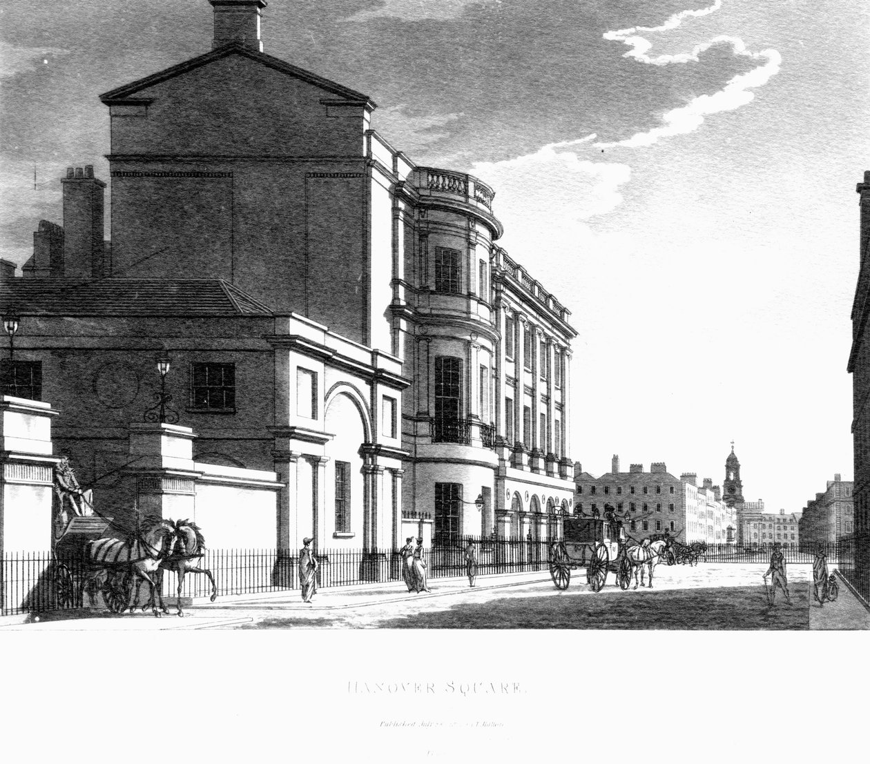 Plac Hanowerski, 1800 autorstwa English School