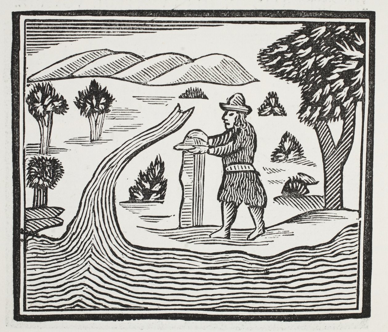 Prowadzi ewidencję czasu i wydarzeń, ilustracja z ksiąg rozdziałów XVIII wieku autorstwa Johna Ashtona, wyd. 1882 autorstwa English School