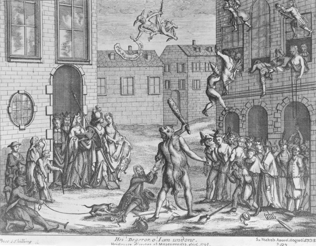 Cześć! Degeror O! Jestem zgubiony! Około 1724 autorstwa English School