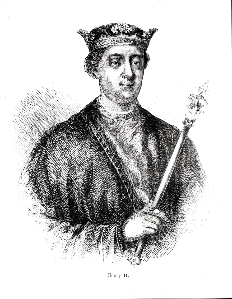 Henryk II (1133-89) (rycina) (zdjęcie Bundu) autorstwa English School