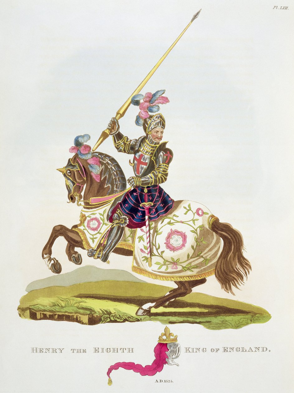 Henryk VIII, król Anglii (1491-1547) 1525, z „Ancient Armor” Samuela Rusha Meyricka, 1824 autorstwa English School