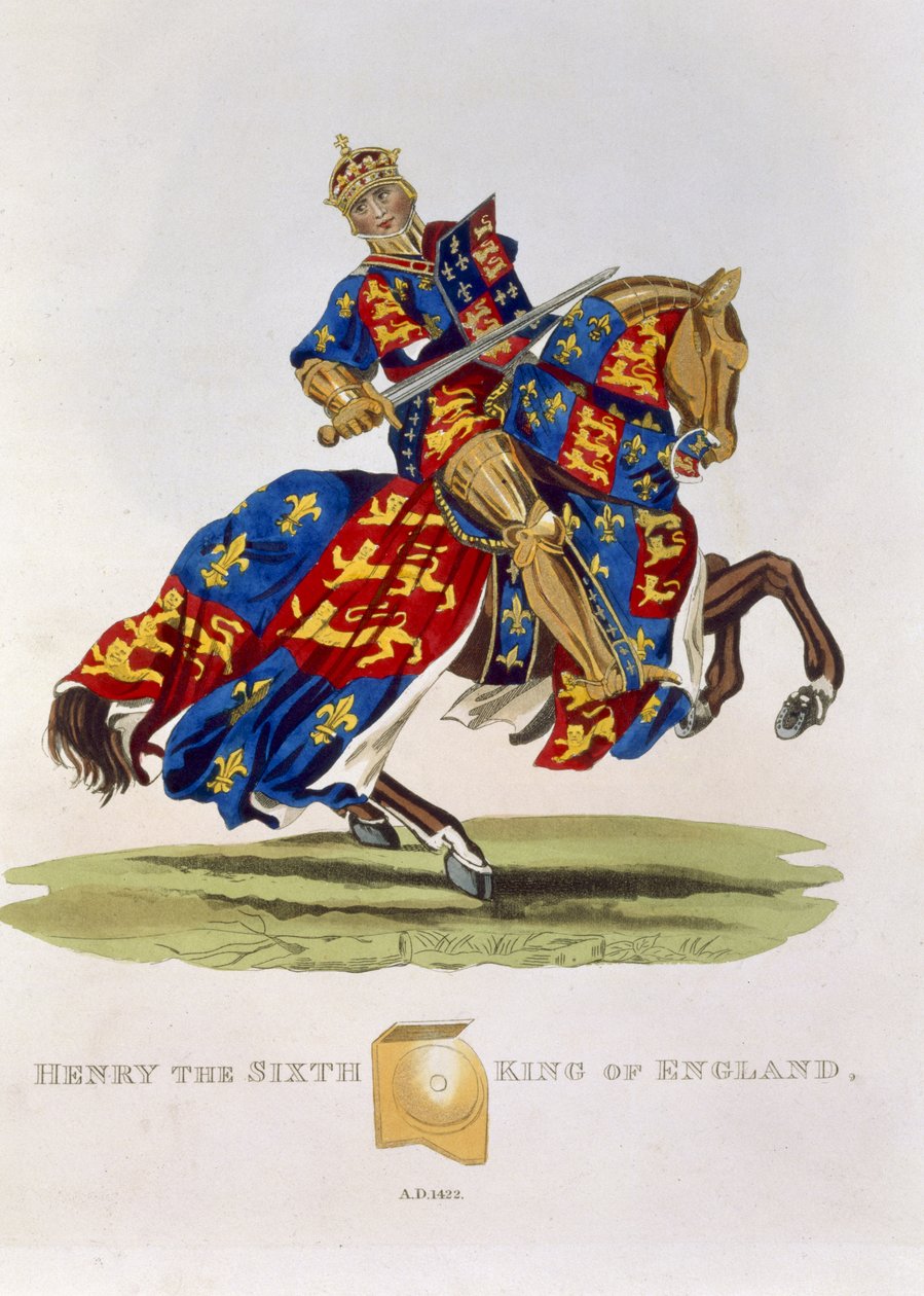 Henryk VI, król Anglii (1421-71), 1422, z Ancient Armor, Samuel Rush Meyrick, 1824 autorstwa English School