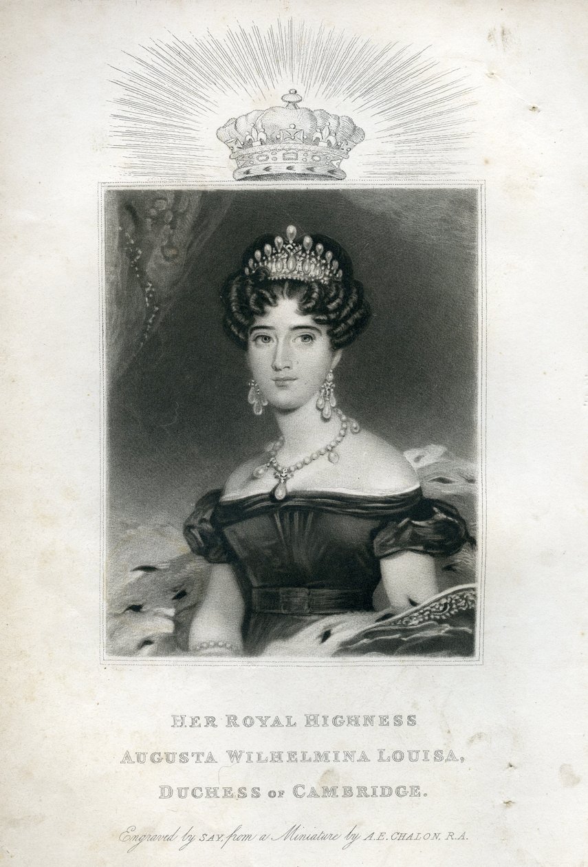 Jej Królewska Wysokość Augusta Wilhelmina Louisa, księżna Cambridge, 1830 autorstwa English School