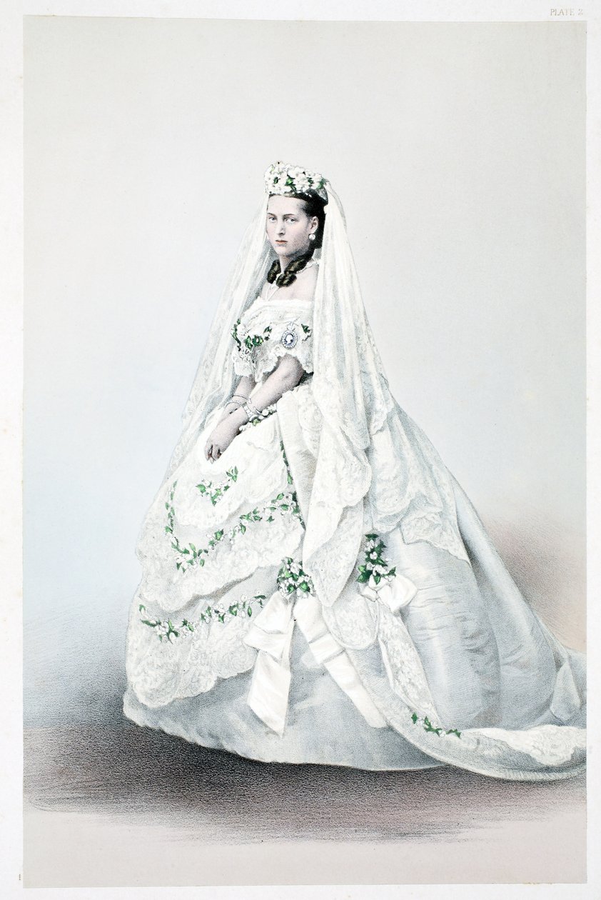Jej Królewska Wysokość Księżniczka Alexandra Caroline z Danii, z Memoriału małżeństwa Edwarda VII i Aleksandry z Danii, wyd. 1864 autorstwa English School