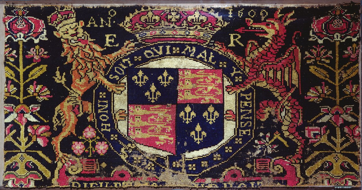 Dywan panelowy heraldyczny, 1600 (tekstylny) autorstwa English School