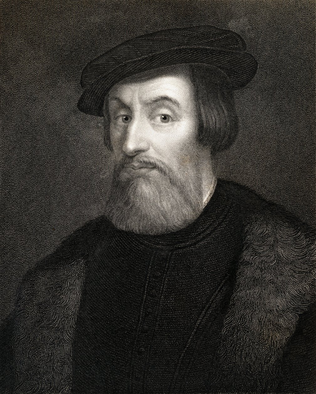Hernan Cortes, Marques del valle de Oaxaca (1485-1547) z „Galerii Portretów”, wydanej w 1833 r. autorstwa English School