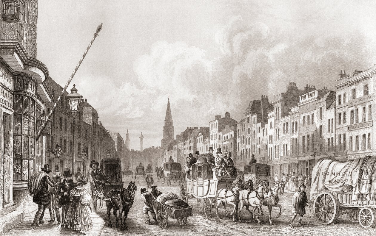 High Street, Whitechapel, Londyn, Anglia autorstwa English School