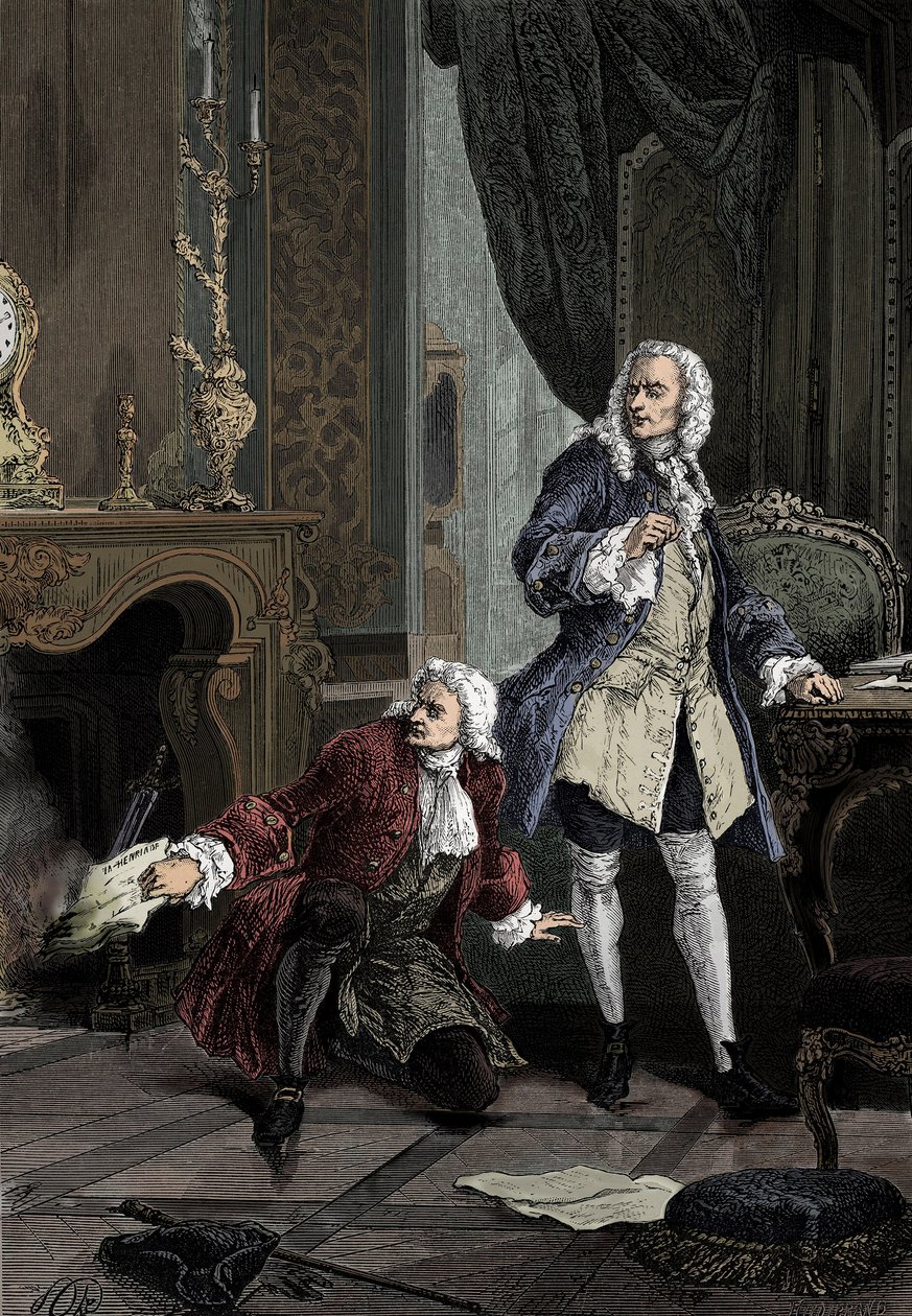 Henault i Voltaire autorstwa English School