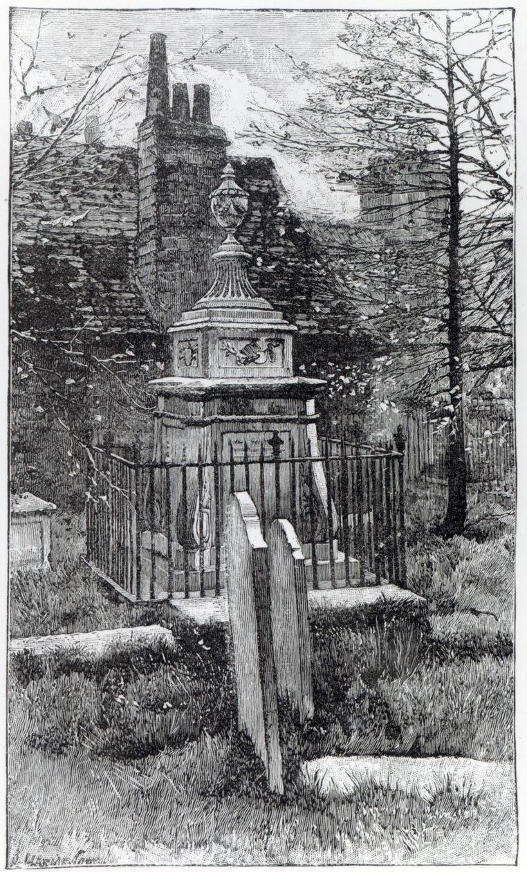 Grobowiec Hogartha w Chiswick Churchyard autorstwa English School