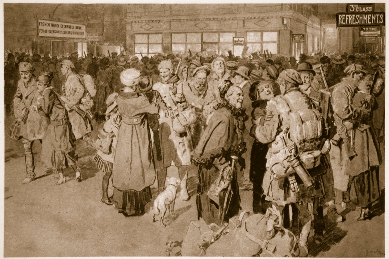 Dom na urlopie: po przybyciu specjalnego okopu na londyńskim końcu 1914-19 autorstwa English School