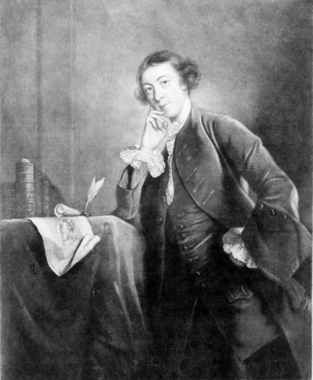 Horace Walpole, autorstwa Jamesa McArdela według portretu Joshuy Reynoldsa, XVIII w. (mezzotinta) autorstwa English School