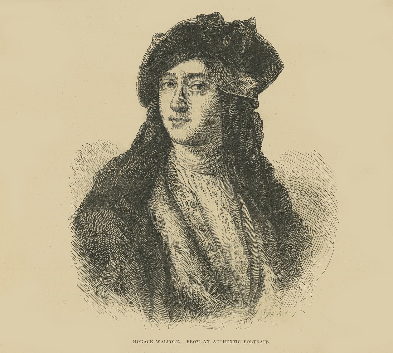 Horatio Walpole z autentycznego portretu (rycina) autorstwa English School