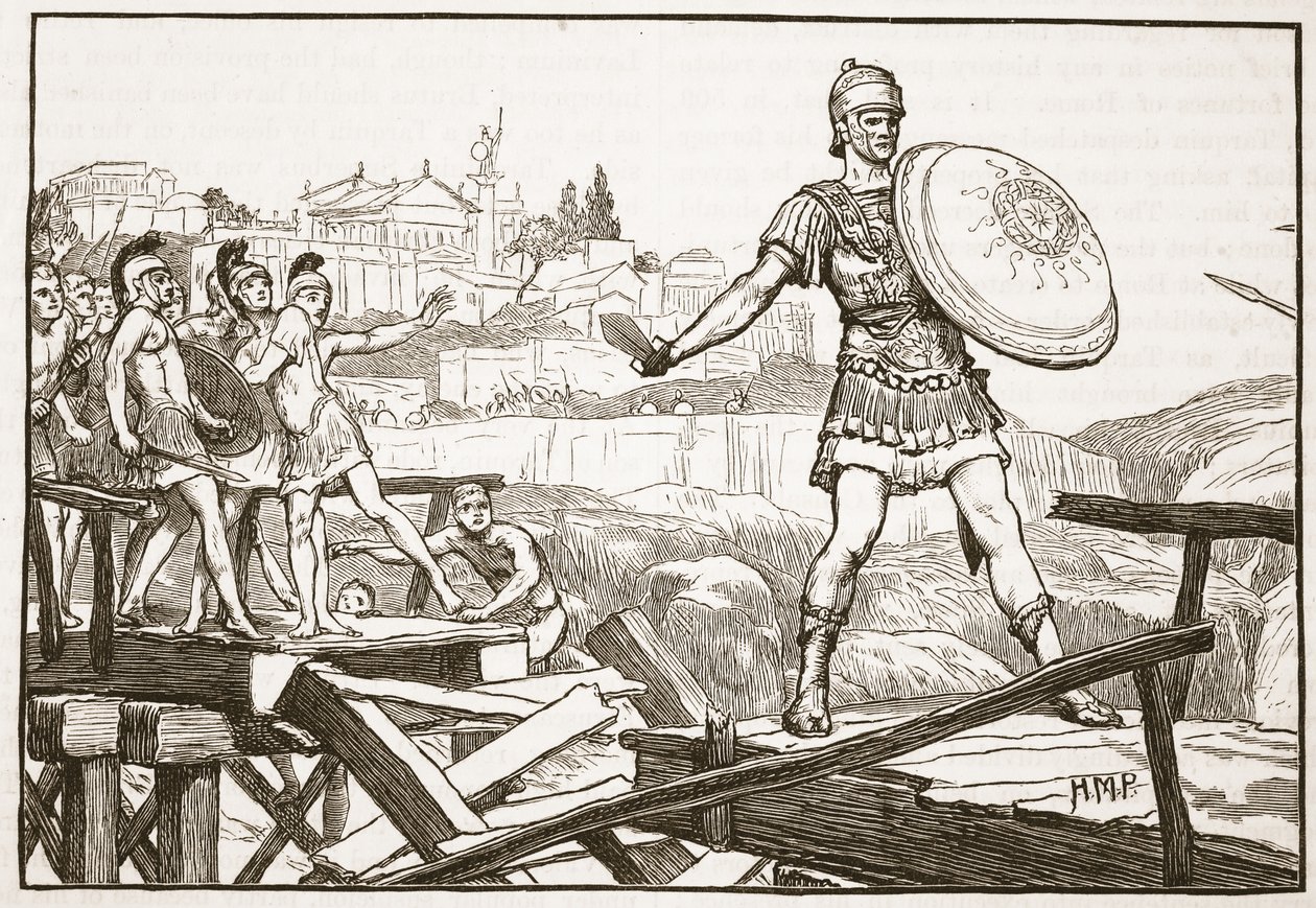Horatius Cocles broni mostu autorstwa English School