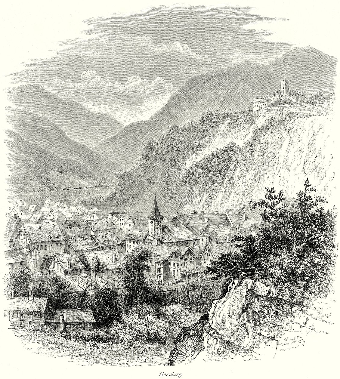 Hornberg (grawerunek) autorstwa English School