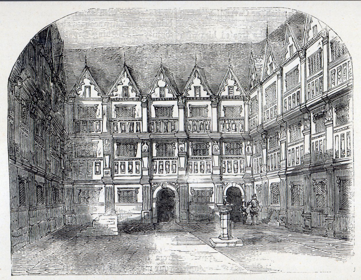 Dom Sir Thomasa Greshama przy Bishopsgate Street w Londynie autorstwa English School