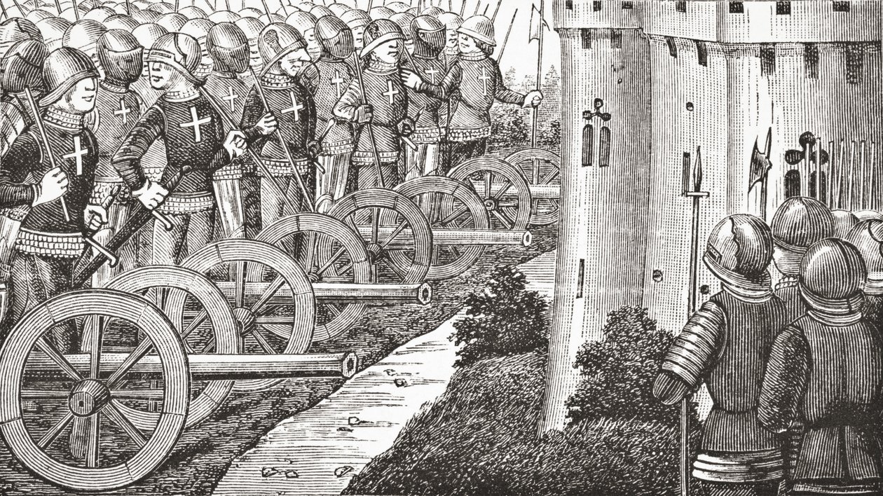 Jak hrabia de Foix zajął silne pozycje w Guienne, 1878 r. autorstwa English School