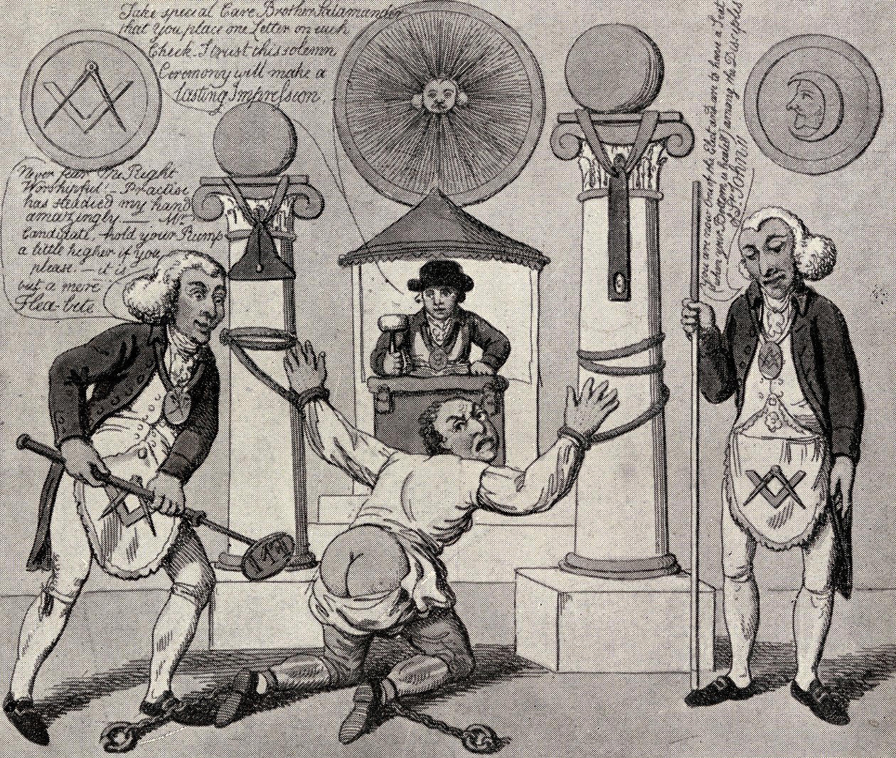 How to Make a Mason, 1800, z „Masona”, Eugena Lennhoffa, opublikowanego 1932 autorstwa English School