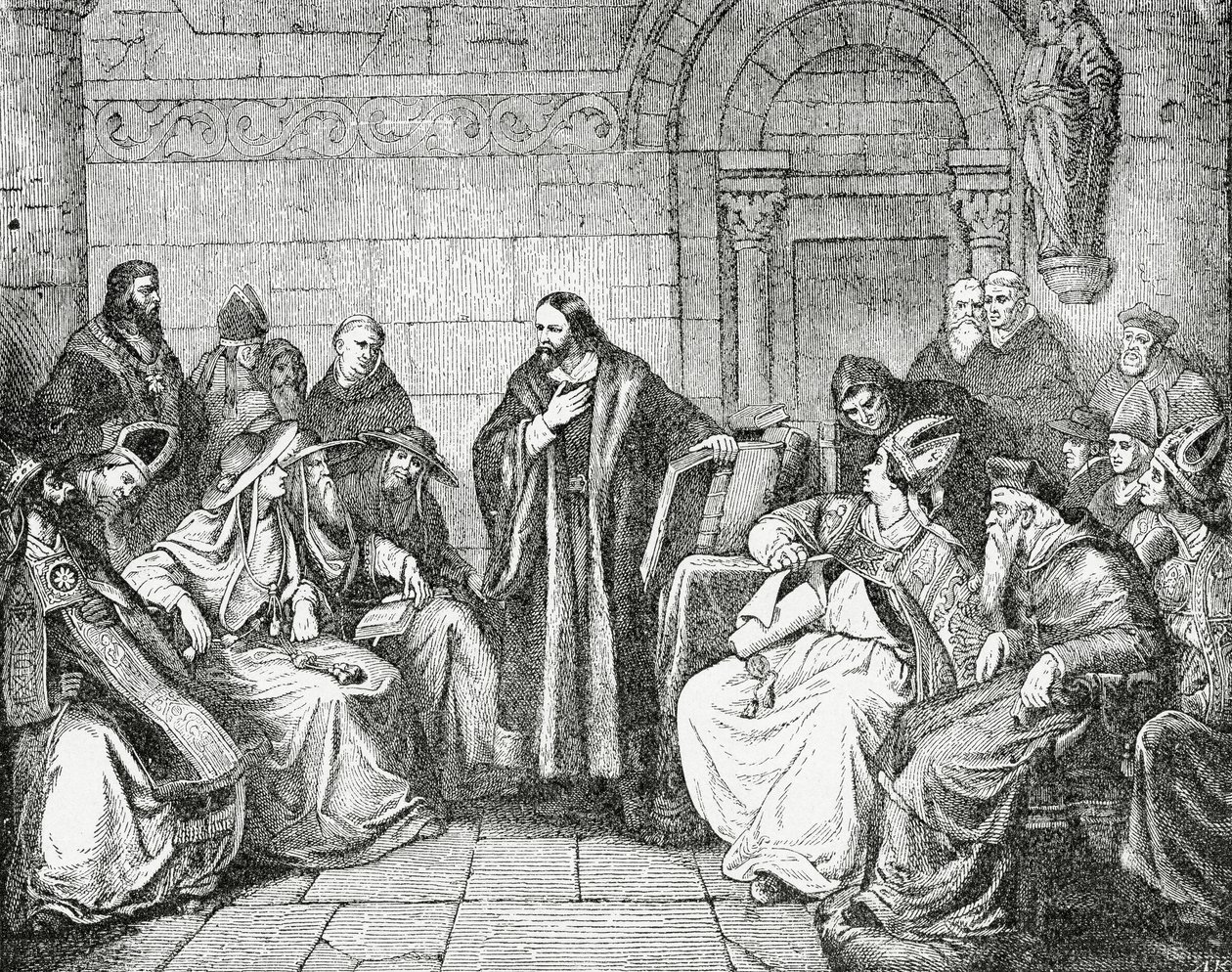 Hus przed soborem, 1882 r. autorstwa English School