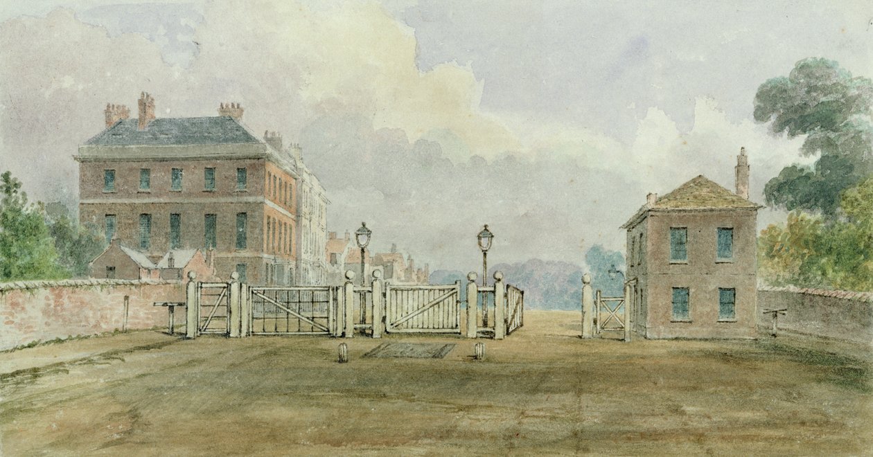 Hyde Park Corner Turnpike, 1785 r. autorstwa English School