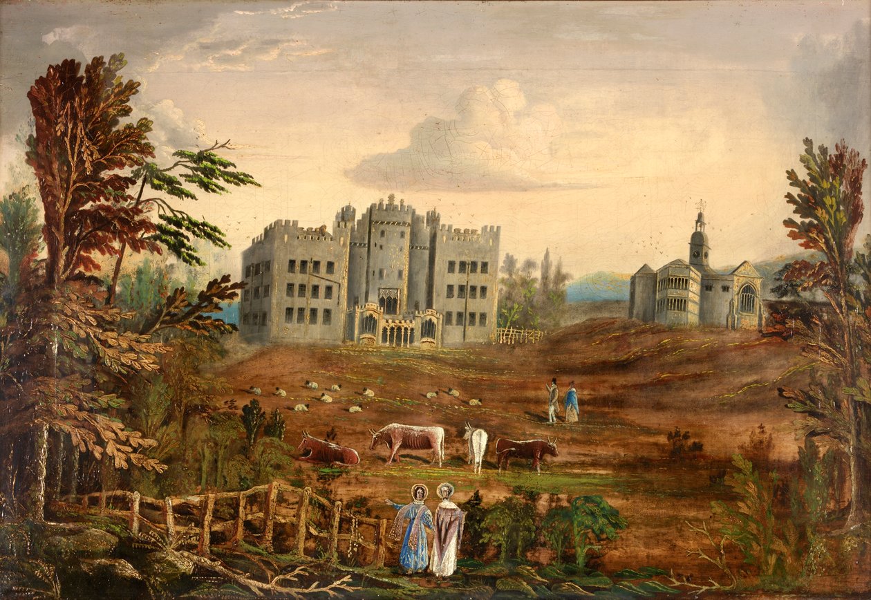 Zamek Hylton, Sunderland ok. 1830 r. autorstwa English School