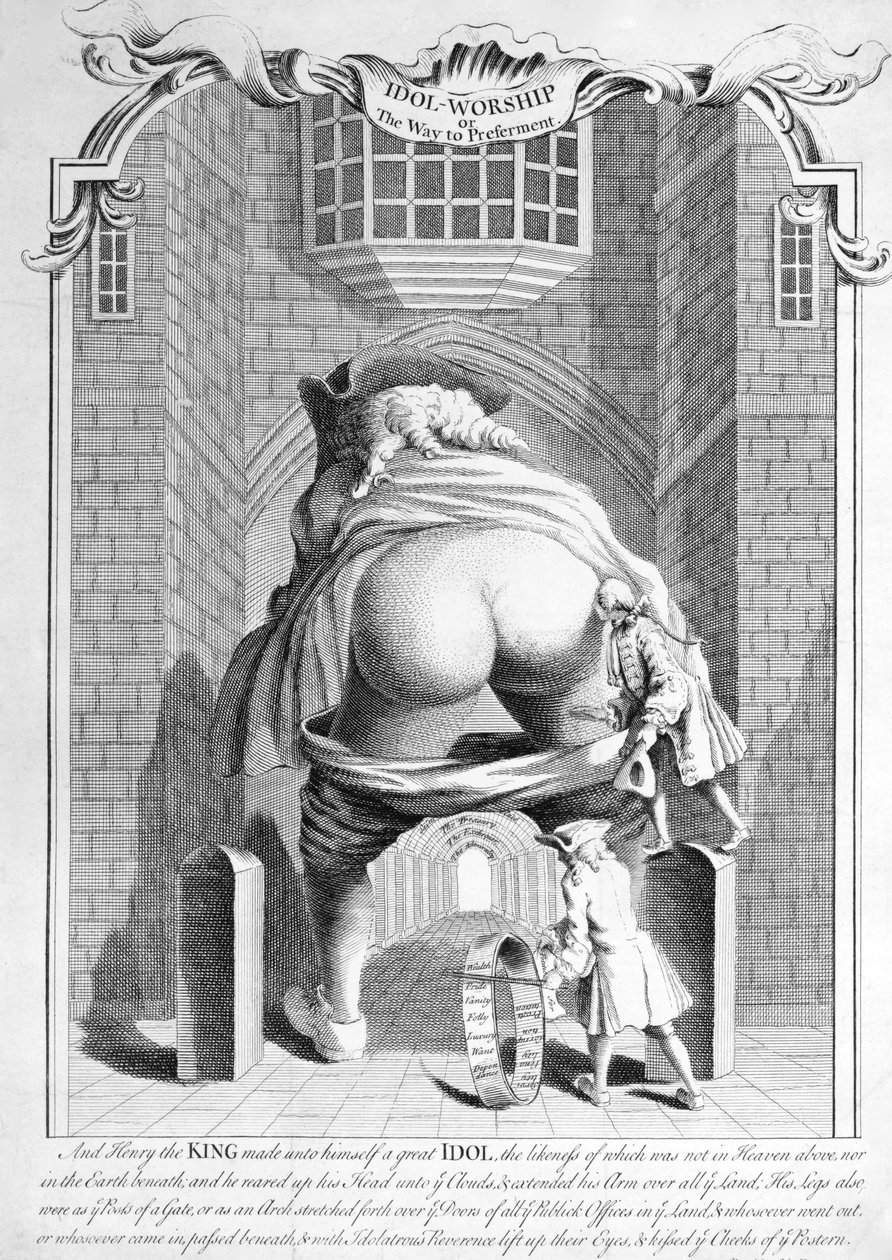 Kult bożka lub droga do uprzywilejowania, 1740 autorstwa English School