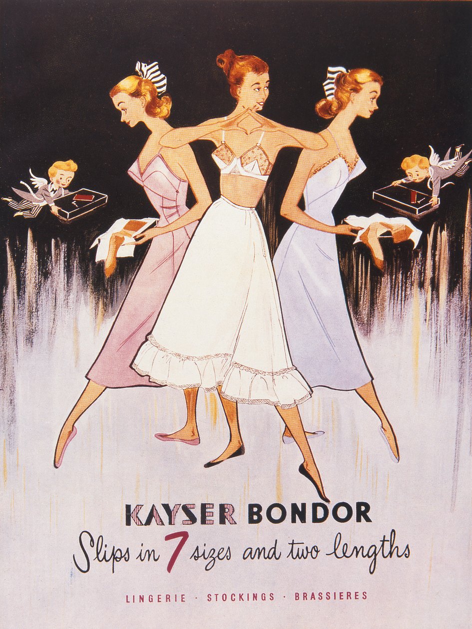 Ilustracja z katalogu Kayser Bondor, c.1955 autorstwa English School
