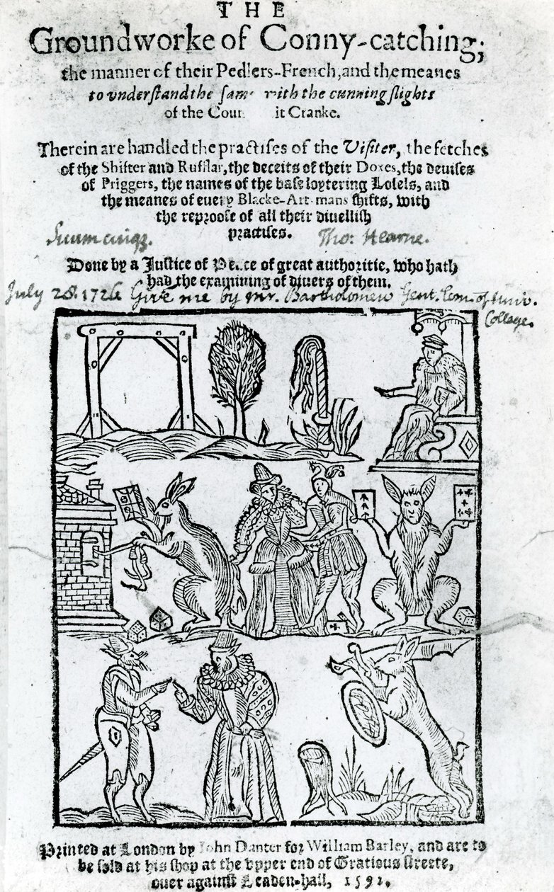 Ilustracja przedstawiająca prace ziemne w łapaniu Coniaka, 1592 r autorstwa English School