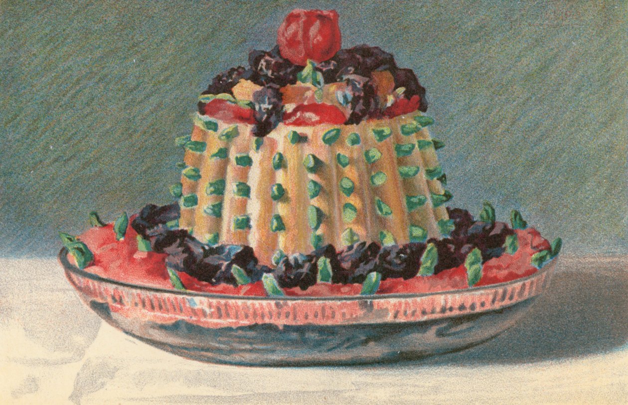 Imperial Tipsy Cake (kolorowa litografia) autorstwa English School