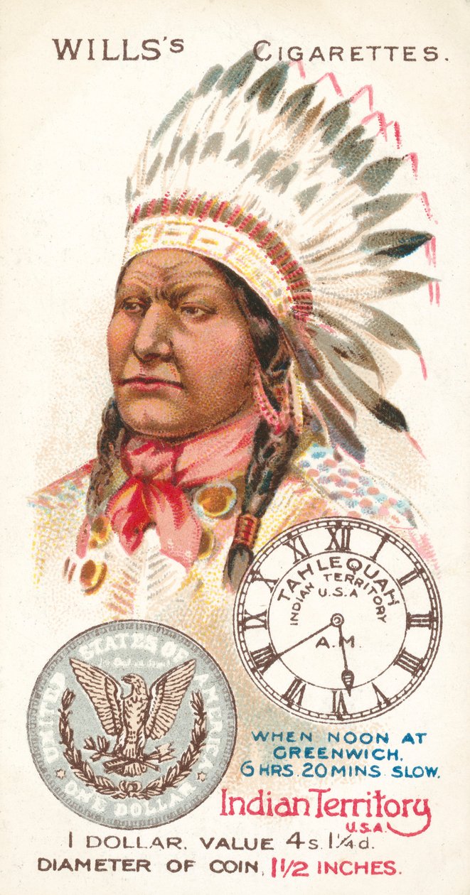 Terytorium Indiańskie, USA, dolar (chromolit) autorstwa English School