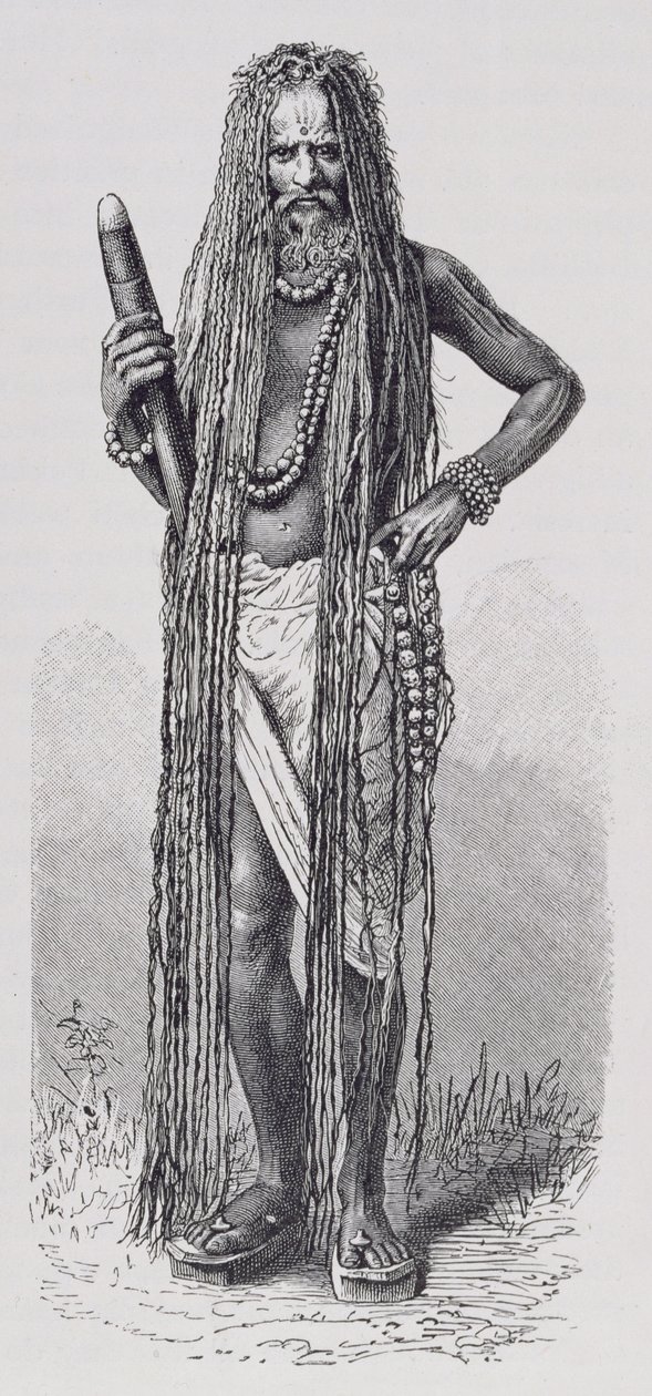 Indyjski fakir, z Historii ludzkości, tom III, autorstwa prof. Friedricha Ratzela, 1898 autorstwa English School