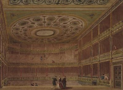 Wnętrze Teatru Królewskiego, Drury Lane, oglądane ze sceny, przerobione i udekorowane przez Roberta i Jamesa Adam autorstwa English School