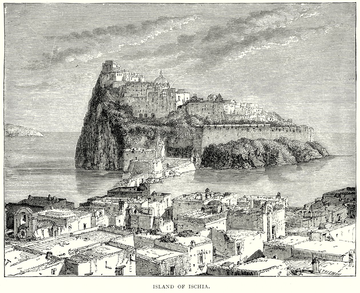 Wyspa Ischia (rycina) autorstwa English School