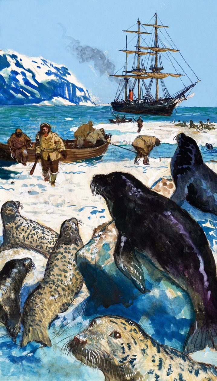 Jack London, z "Mężczyzny wśród mężczyzn" (gwasz na papierze) autorstwa English School