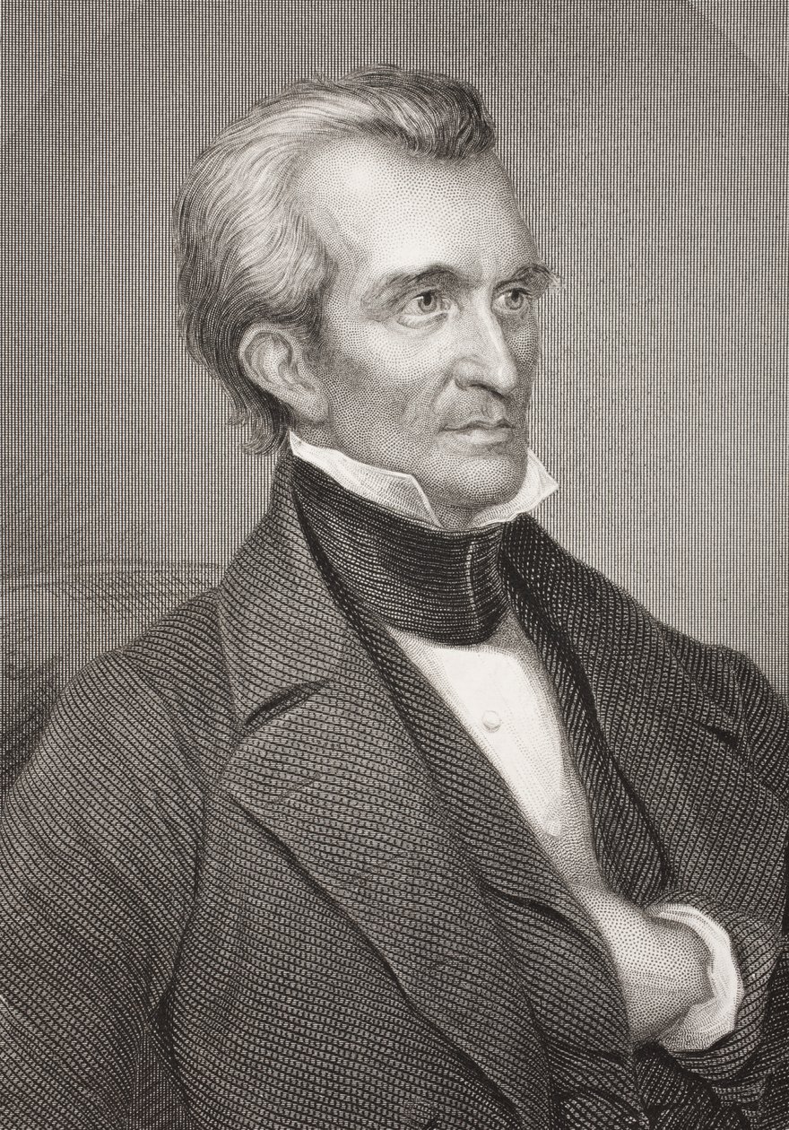 James Knox Polk, z „Galerii Portretów Historycznych”, wydana ok. 1880 r. autorstwa English School