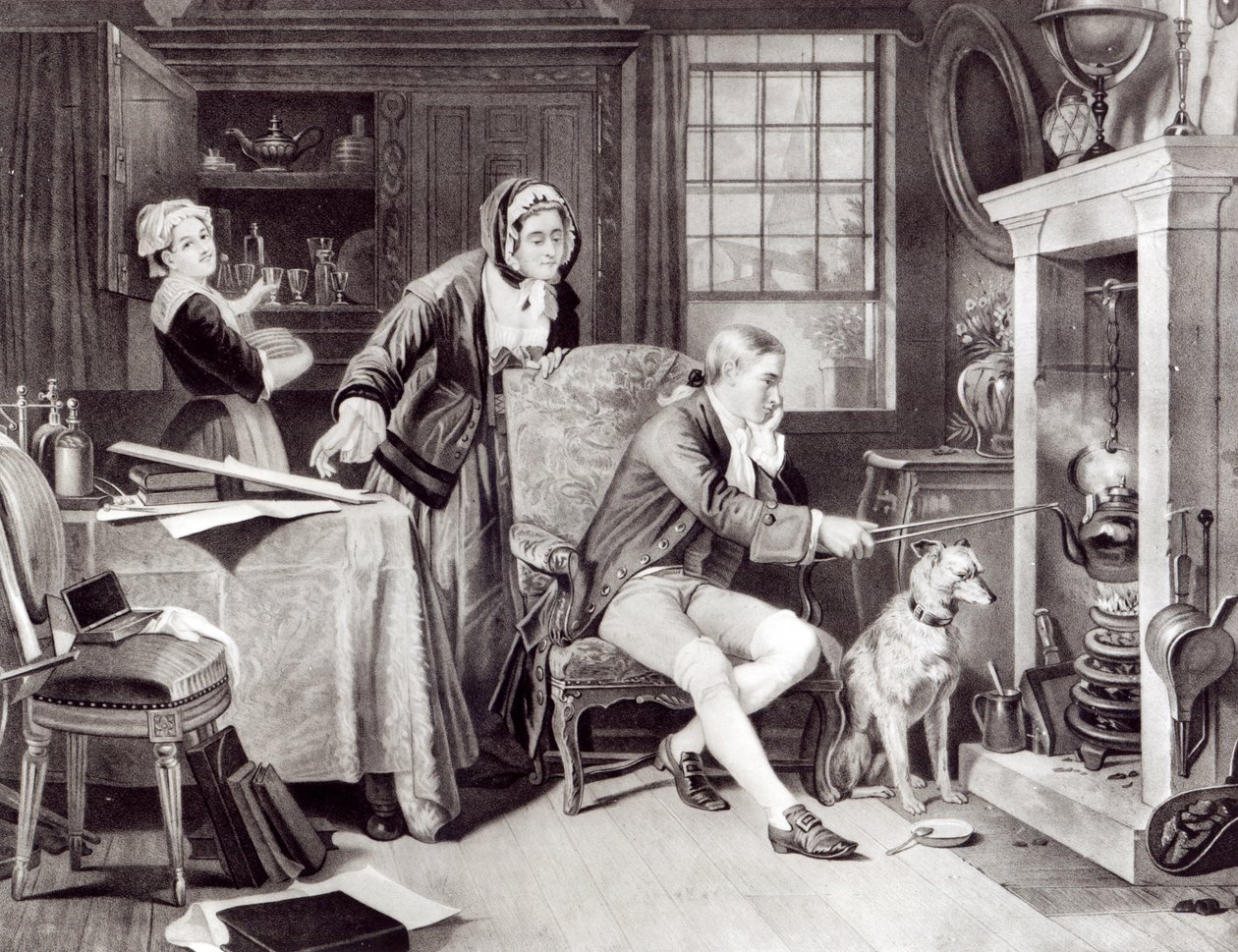James Watt (1736-1819) Zabawa ze Steam autorstwa English School