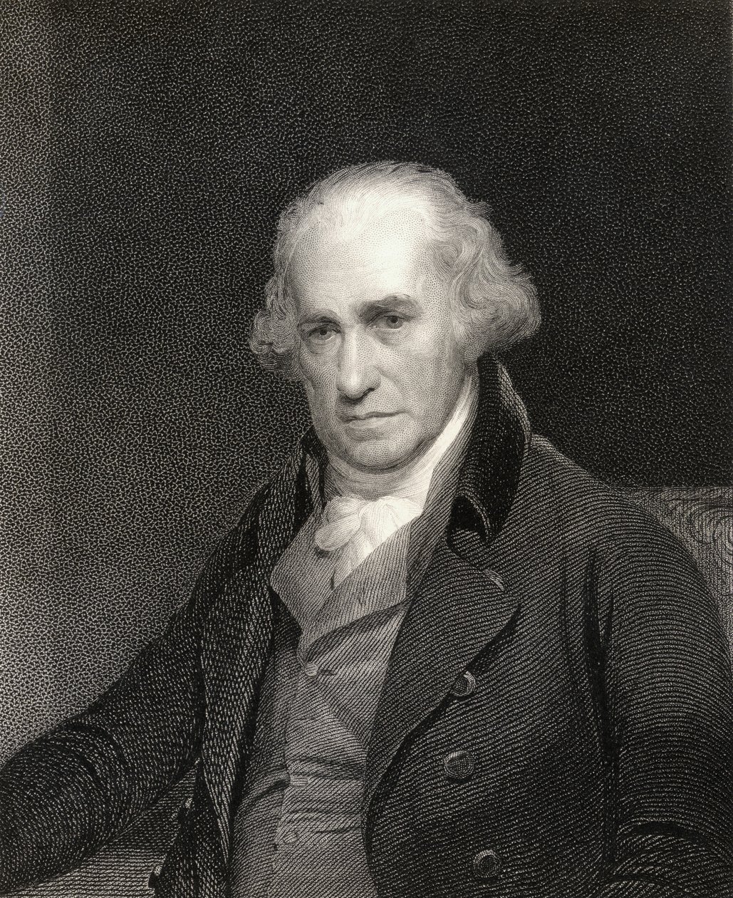 James Watt (1736-1819) z Galerii Portretów, opublikowany w 1833 autorstwa English School