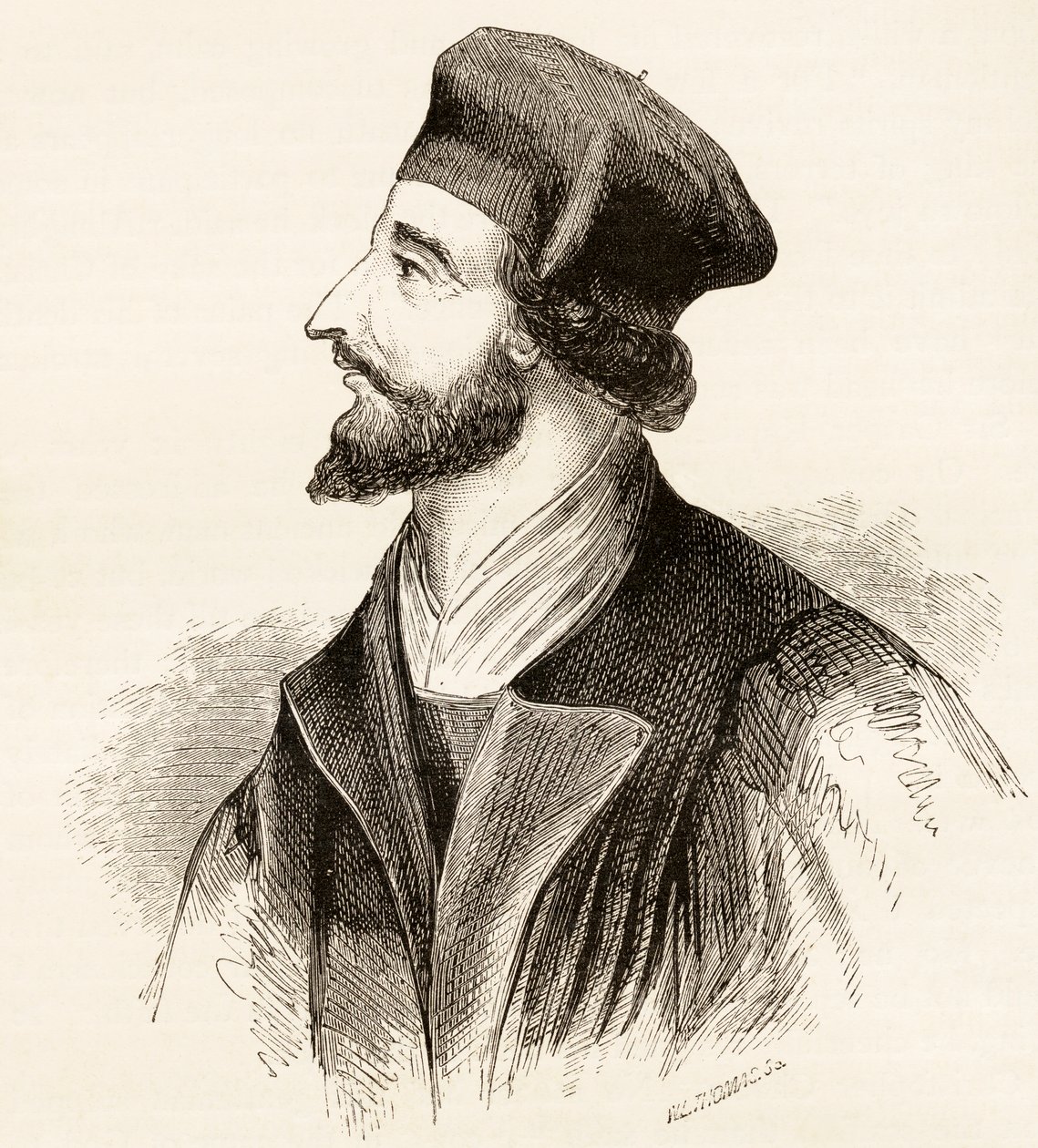 Jan Hus, ok.1865 autorstwa English School