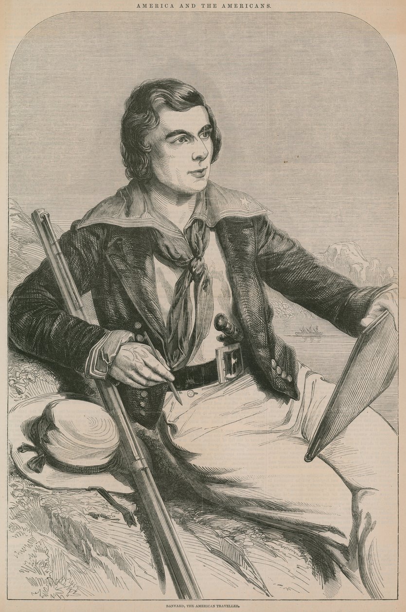 John Banvard, amerykański podróżnik (rycina) autorstwa English School