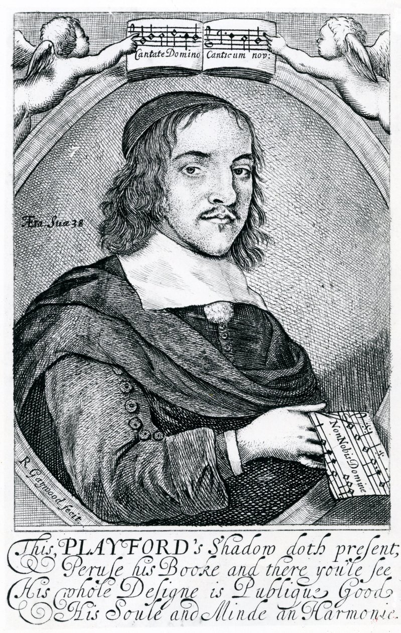 John Playford (1623-c.1686) (grawerowanie) autorstwa English School