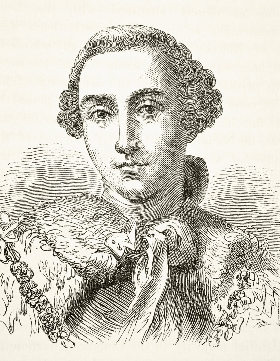 John Stuart, 3. hrabia Bute, z książki „The National and Domestic History of England” Williama Hickmana Smitha Aubreya (1858-1916) opublikowanej w Londynie ok. 1890 r. autorstwa English School