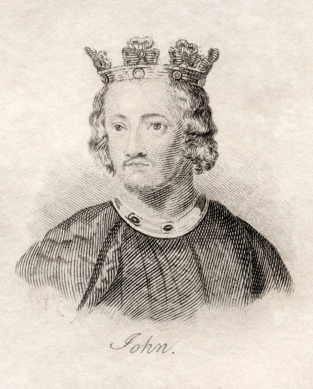 John of England, z „Słownika historycznego Krabba”, opublikowanego w 1825 r. autorstwa English School